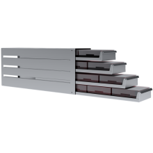 ZLN-UT/9RB set of 9 racks with cardboard boxes