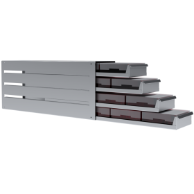 ZLN-UT/9RB set of 9 racks with cardboard boxes
