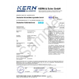 962-335V calibration certificate for the plummet (20 g)