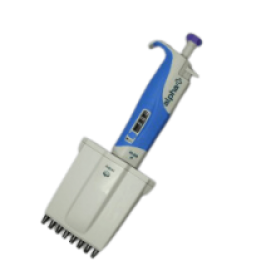 Mechanical Variable Volume 8-channel alpha+ Pipette 10-100 ul