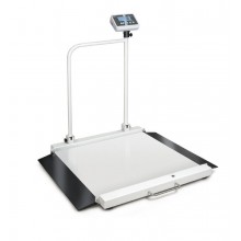 MWA wheelchair platform scale with handrails 1 side