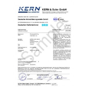 962-338V calibration certificate for the plummet (200 g)
